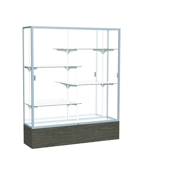 Floor Display Case 60x72x16, Mirror, Satin